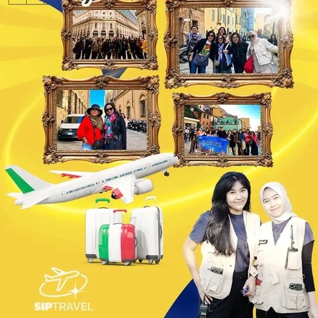 Rombongan corporate trip SIP Travel di Italia